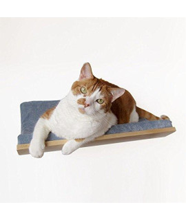 curve Modern Bentwood Wall-Mounted cat Perch cat Window Seat cat Shelf BirchBlue