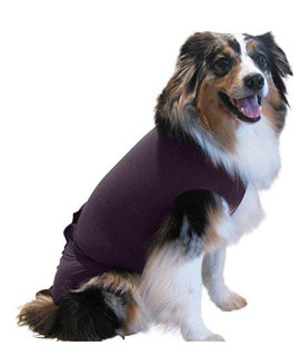 Surgisnuggly The Original Dog Body Suit E Collar Alternative Made With American Textile Protects Your Pets Wounds & Bandages - Hugs Away Your Pets Anxiety, Plus Its Easy On Easy Off S Plum Ec