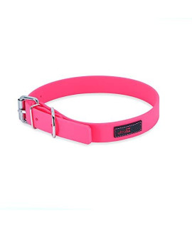 Ultrahund, Dog Collar Play Regular Buckle Durable Waterproof, Fits Neck 12.5 to 15.5, Pink