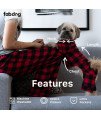 Fab Dog Flannel Dog Pajamas, 16" Length, Buffalo Check