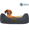 American Kennel Club Orthopedic Circle Stitch Cuddler Pet Bed, Gray