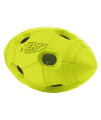 Nerf Dog Bash Football Dog Toy with Interactive LED, Lightweight, Durable and Water Resistant, 4 Inches for Medium/Large Breeds, Single Unit, Green or Orange