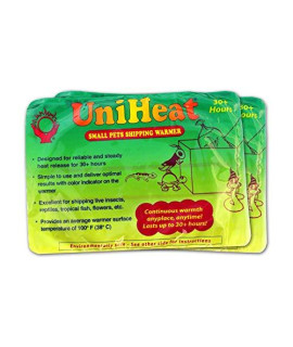 Uniheat Shipping Warmer 30+ Hours 16 Pack >Plus 1-9x24 Shipping Bags 30+ Hour Warmth for Shipping Live corals Small Pets Fish Insects Reptiles Etc.