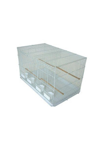 YML Medium Breeding Cage with Divider, 30 x 18 x 18 White