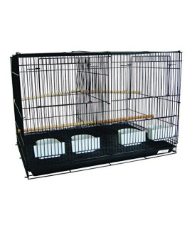 YML Medium Breeding Cages with Divider, 30 x 18 x 18 Black