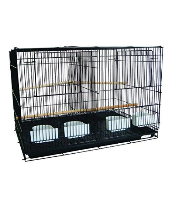 YML Medium Breeding Cages with Divider, 30 x 18 x 18 Black
