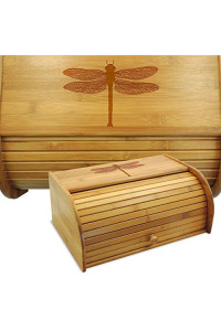 cookbook People Dragonfly Bamboo Bread Box