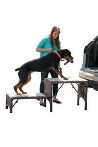 Pet Gear Free Standing Ramp for Cats and Dogs. Great for SUVs or use Next to your Bed. 4 Models to Choose from, Supports 200-300 lbs, Lightweight Easy-Fold Design, Carpeted - Up to 350 pounds