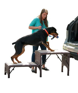 Pet Gear Free Standing Ramp for Cats and Dogs. Great for SUVs or use Next to your Bed. 4 Models to Choose from, Supports 200-300 lbs, Lightweight Easy-Fold Design, Carpeted - Up to 350 pounds