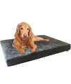 dogbed4less Jumbo Waterproof Orthopedic Memory Foam Dog Bed for Large Dogs, Washable Suede Cover and Extra Pet Bed Case, 55X47X4 Inch
