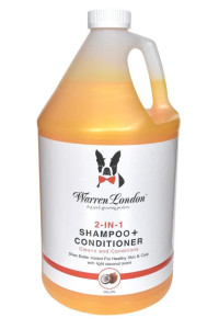 Warren London 2in1 Pet Shampoo and conditioner for Dogs, Puppys, & cats Best Dog Shampoo and conditioner for Dry Itchy Skin Dandruff Shampoo for Dogs Dog Shampoo gallon Size