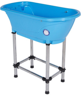 Flying PigA Pet Dog cat Portable Bath Tub (Blue 37.5x19.5x35.5)
