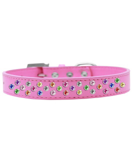 Mirage Pet Products Sprinkles Dog collar with confetti crystals Size 16 Bright Pink