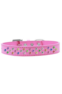 Mirage Pet Products Sprinkles Dog collar with confetti crystals Size 18 Bright Pink