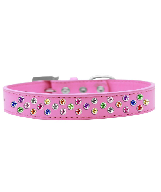 Mirage Pet Products Sprinkles Dog collar with confetti crystals Size 18 Bright Pink