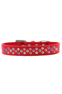 Mirage Pet Products Sprinkles Dog collar with confetti crystals Size 16 Red