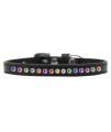 Mirage Pet Products One Row confetti Black Puppy Dog collar Size 14