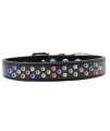 Mirage Pet Products Sprinkles Dog collar with confetti crystals Size 14 Black