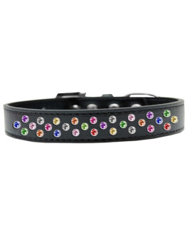 Mirage Pet Products Sprinkles Dog collar with confetti crystals Size 16 Black