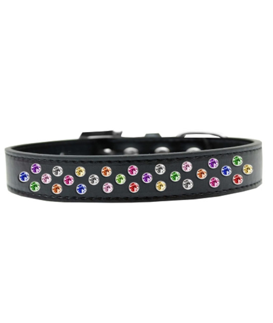 Mirage Pet Products Sprinkles Dog collar with confetti crystals Size 18 Black