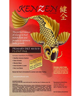 Kenzen Koi Food Primary Diet Floating 5mm for Koi Fish All Year and Winter - 10 Pound Bag