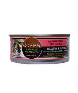 Dave's Pet Food Naturally Healthy Ahi Tuna and Shrimp Canned Cat Food 5.5oz (24 in case)