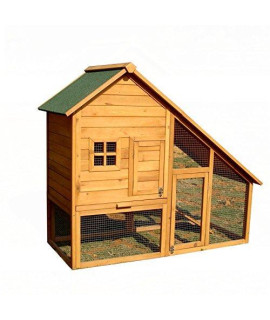 ALEKO AccRH55X26X47 Wooden Pet House chicken coop Rabbit Hutch