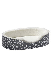 Orthoperdic Egg-Crate Nesting Pet Bed w/ Teflon Fabric Protector, Large Gray