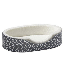 Orthoperdic Egg-Crate Nesting Pet Bed w/ Teflon Fabric Protector, Large Gray