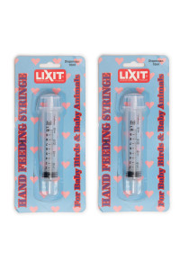 Lixit Hand Feeding Syringes for Puppies, Kittens, Rabbits and Other Baby Animals (10ML Pack of 2)