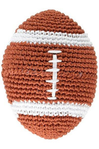 Pet Flys Knit Knacks Organic Crocheted Small Dog Toy - Snap the Football