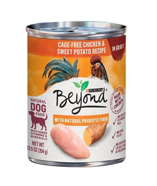 Purina Beyond Wet Natural Dog Food With Gravy, Chicken & Sweet Potato Recipe - (12) 12.5 oz. Cans
