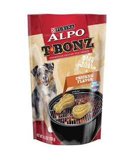 Purina ALPO Made in USA Facilities Dog Treats, TBonz Chicken Flavor - (5) 4.5 oz. Pouches