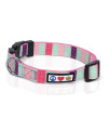 Pawtitas Multicolor Dog Collar Puppy Collar Pet Collar Multicolor Dog Collar Large Dog Collar Teal Pink Purple Dog Collar