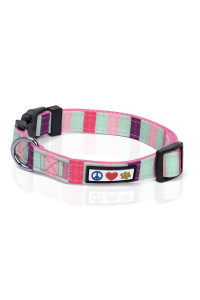 Pawtitas Multicolor Dog Collar Puppy Collar Pet Collar Multicolor Dog Collar Small Dog Collar Teal Pink Purple Dog Collar