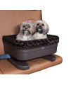 Pet Gear Booster Seat for Dogs/Cats, Removable Washable Comfort Pillow + Liner, Safety Tethers Included, Installs in Seconds, No Tools Required, Chocolate/Swirl, 20