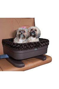 Pet Gear Booster Seat for Dogs/Cats, Removable Washable Comfort Pillow + Liner, Safety Tethers Included, Installs in Seconds, No Tools Required, Chocolate/Swirl, 20