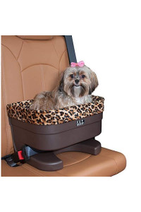 Pet Gear Booster Seat for Dogs/Cats, Removable Washable Comfort Pillow + Liner, Safety Tethers Included, Installs in Seconds, No Tools Required, Chocolate/Jaguar, 16
