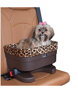 Pet Gear Booster Seat for Dogs/Cats, Removable Washable Comfort Pillow + Liner, Safety Tethers Included, Installs in Seconds, No Tools Required, Chocolate/Jaguar, 16