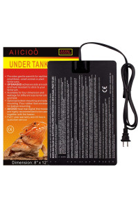 Aiicioo Reptile Heating Pad - Hermit crab Heater Heat Mat for Reptiles Snake Lizard Terrarium 16 Watt