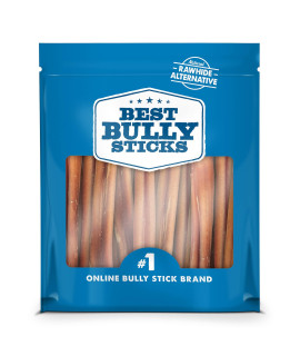 Best Bully Sticks 6 Inch All-Natural Odor Free Bully Sticks For Dogs - 6A Fully Digestible, 100% Grass-Fed Beef, Grain And Rawhide Free 20 Pack