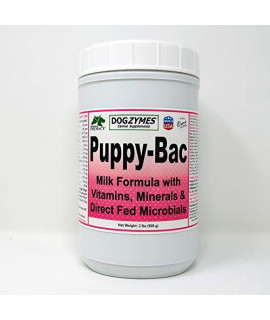 Dogzymes Puppy-Bac (2 Pound) Milk Replacer with Live Microorganisms and Enzymes 441 Million CFU/Gram Mix 1:4