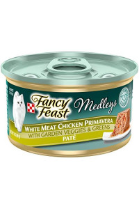 Purina Fancy Feast Pate Wet Cat Food, Medleys White Meat Chicken Primavera With Garden Veggies - (24) 3 oz. Cans