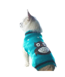 NACOCO Pet Clothes The Owl Sweater The Cat Dog Sweater Christmas Pet Jacket Dog Apparel (Blue,M)