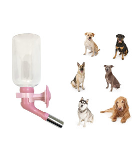 Choco Nose Patented Large No-Drip Water Bottlefeeder Only For Large Size Dogs Over 50 Lbs - For Wire Cages, Crates Or Kennels 16 Oz X-Large Nozzle 22Mm, Pink (H570)