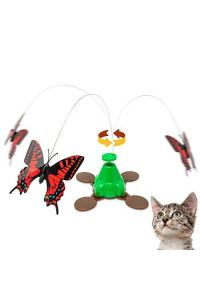 Pet Zone Fly By Spinner Butterfly Cat Toy,Lifelike Flying Movement & Realistic Fluttering Sound (Interactive Cat Toys,Kitten Toys, Cat Toys for Indoor Cats)[Great Alternative to Pop and Play Cat Toy]