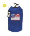 Zack & Zoey Sequin Flag UPF40 Tank Top for Dogs, Medium, Blue