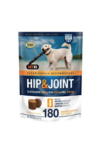 VetIQ Hip & Joint Supplement for Dogs, Chicken Flavored Soft Chews, 180 Count