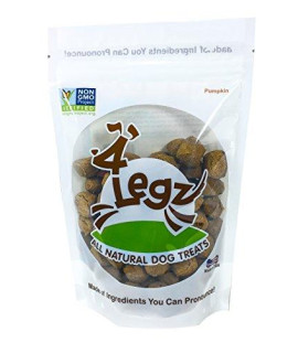 4Legz Organic Pumpkin All Natural Crunchy Non-Gmo Dog Treats, 7 Ounce