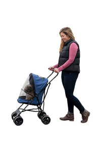 Pet Gear Travel Lite Pet Stroller For Cats And Dogs Up To 15-Pounds, Navy
